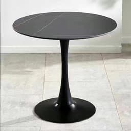 MESA TULIP REDONDA SIMIL MARMOL 100 CM Negro