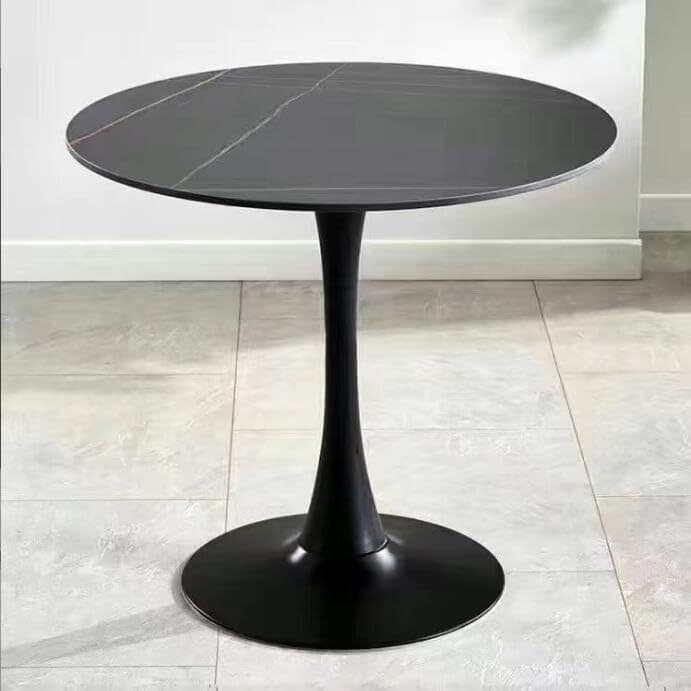 MESA TULIP REDONDA SIMIL MARMOL 100 CM Negro