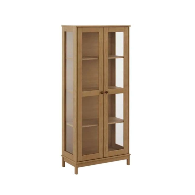 VITRINA 2 PUERTAS 1800X800X410 ESSENCIA NOGAL