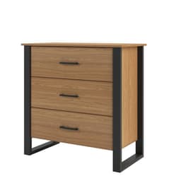 Comoda Guayacan 3 Cajones Canela-Negro