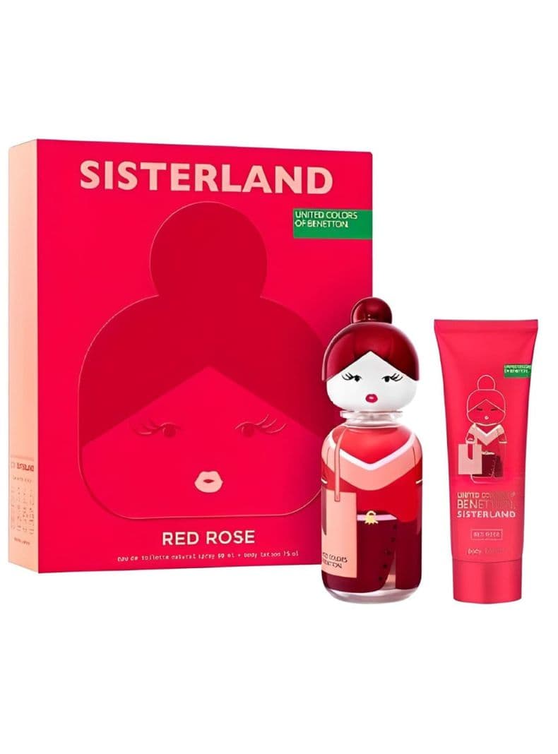 PERFUME BENETTON SISTERLAND RED ROSE ESTUCHE EDT 80ML+LOCION 75ML