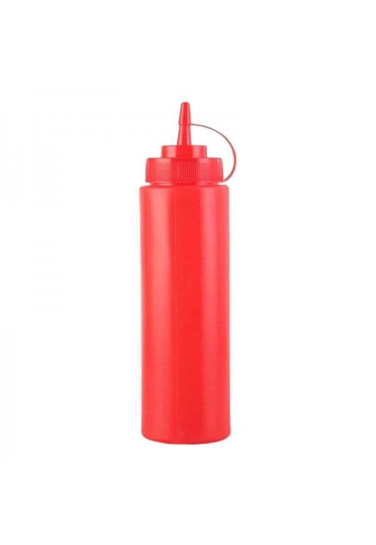 SET 2 BOTELLA DISPENSADORA SALSA GRADUADA ROJA 350ML