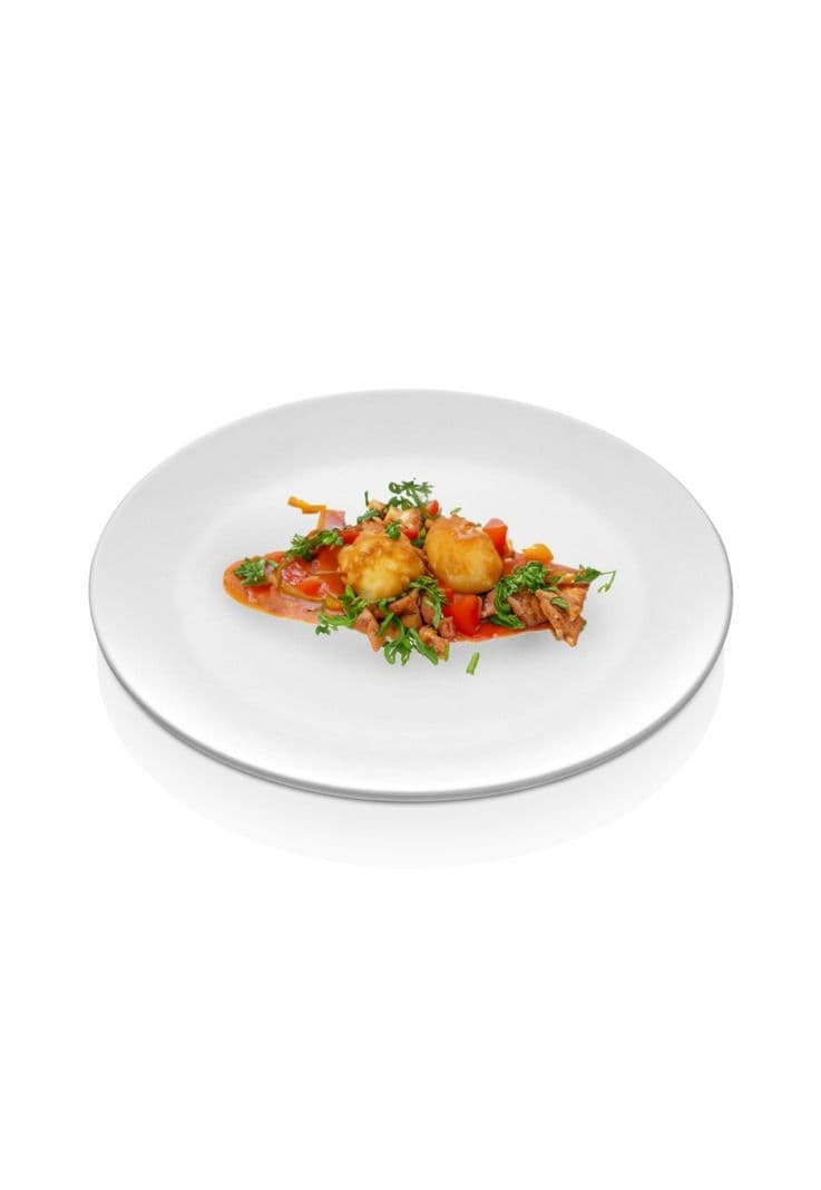 SET DE 6 PLATOS DE MELAMINA REDONDO SIN BORDE BLANCO 25 CM - CLASICA