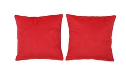 Set 2 Cojines Felpa de 40x40 Burdeo
