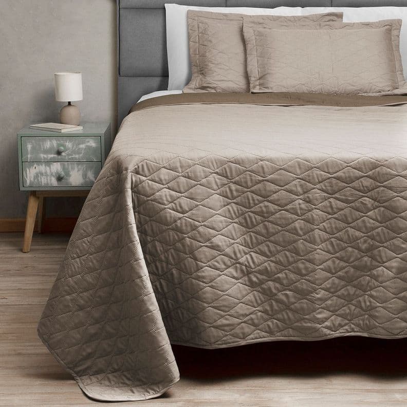 Quilt Bicolor Masel 1,5 plazas Cafe-Beige 180x250