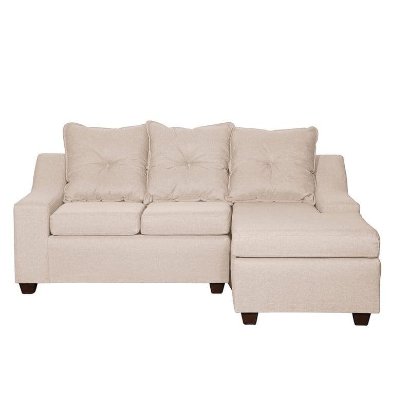Seccional Viena 3 cuerpos Derecho Tela Beige 195x 155 x90