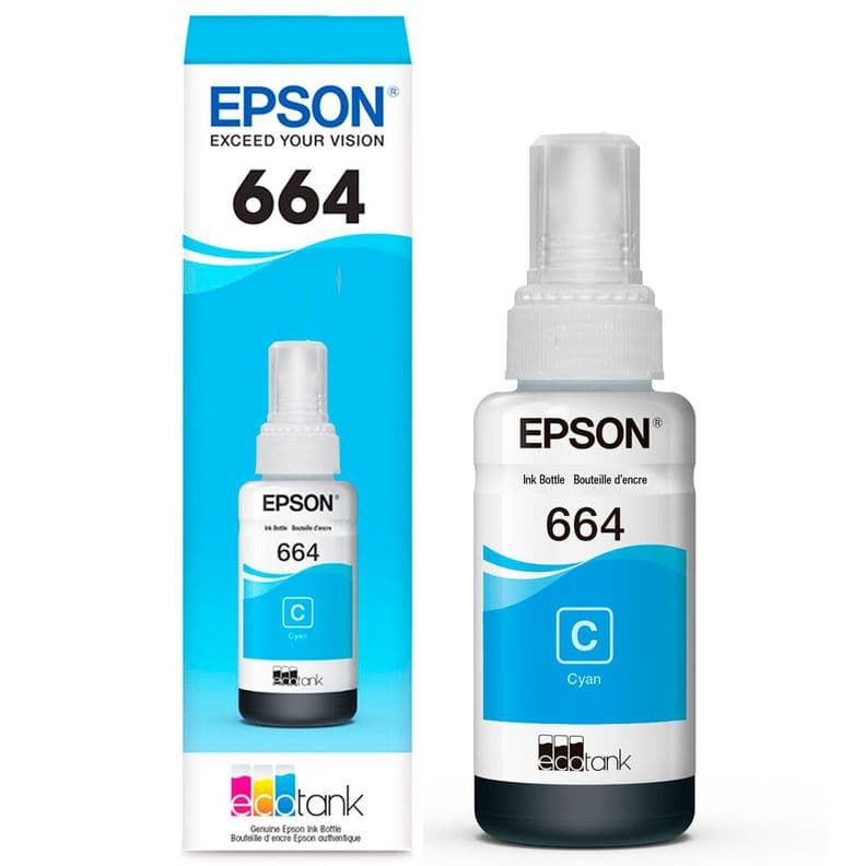 Tinta Botella T664 Ecotank Original No Generica | Lifemax Azul
