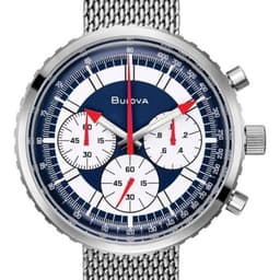 Reloj Bulova Archive Series Cronografo C Azul 96k101 Plateado