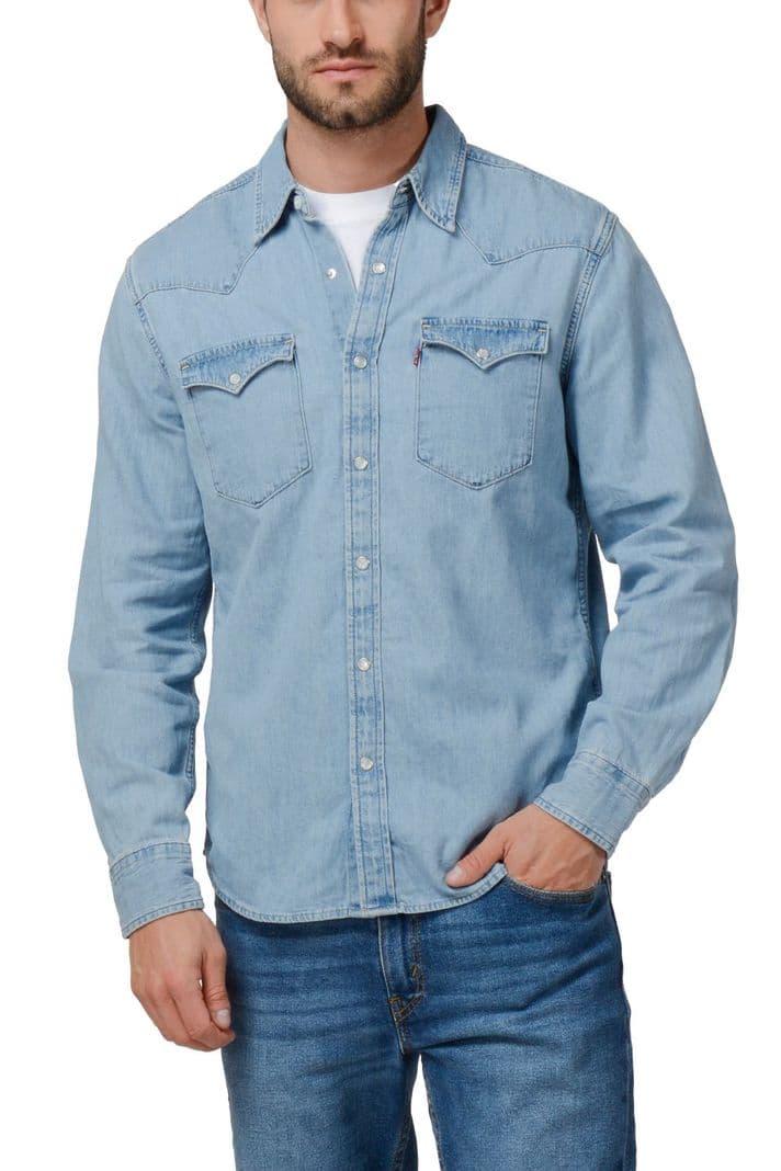 Camisa Hombre Regular Fit Jean Classic Western Azul Levis 85745-0074 XL