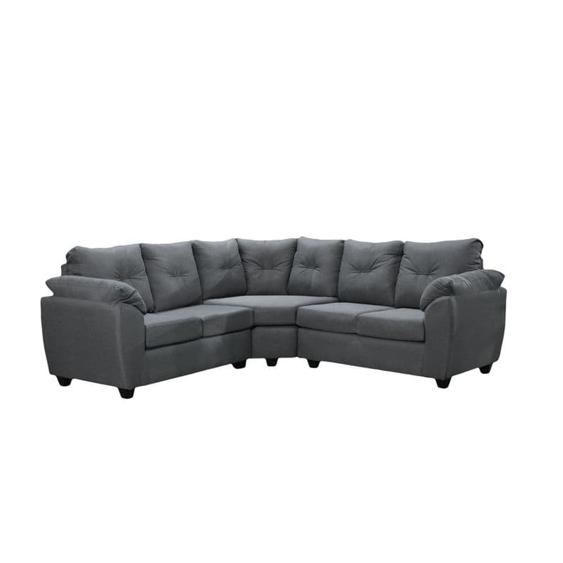 Sofa Seccional Lucero 3 Cuerpos Tela Gris 212