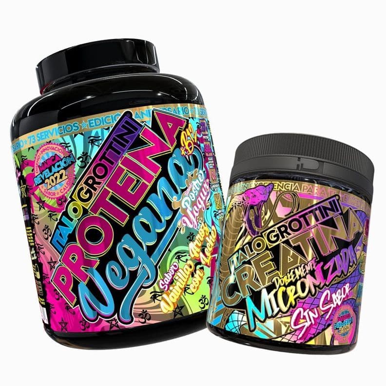 CREATINA MONOHIDRATADA 300GR PACK PROTEINA VEGANA VAINILLA 5 LB Diseno 1