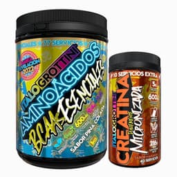 Aminoacidos & Bcaas Esenciales + Creatina 40 Naranja Diseno 1