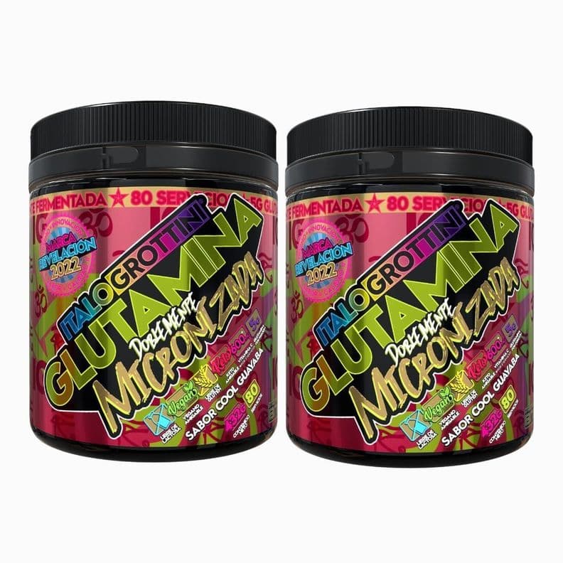 2 Glutaminas Doblemente Micronizadas 80 SV c/u -Cool guayaba Diseno 1