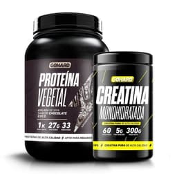 PACK PROTEINA VEGETAL CHOCOLATE COCO + CREATINA MONOHIDRATADA 300GR SIN SABOR - GOHARD Diseno 1