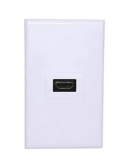 Placa De Muro Hdmi 1 Puerto Con Angulo 90 Blanco