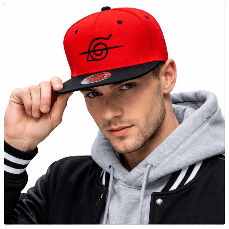 Gorra Snapback Roja Visera Negra Clan Uchiha Rojo