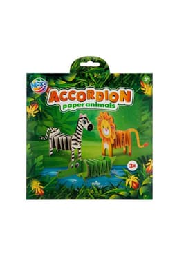 Animales de Papel Acordeon Leon Moxy Verde 3 Anos