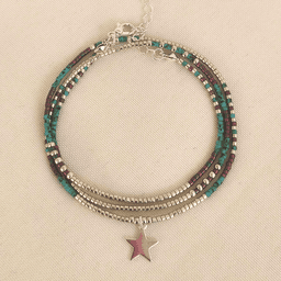 Maxi pulsera amazonita y estrella que ilumina tu camino Verde 50