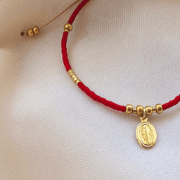 Pulsera roja virgen milagrosa Rojo 17