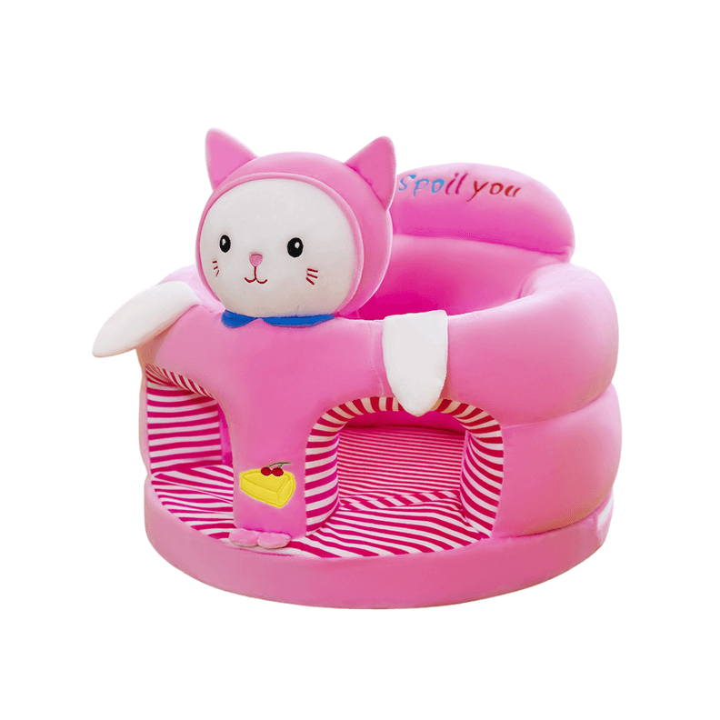 Asiento De Bebe Acolchado De Peluche Seguridad Anticaida Rosado