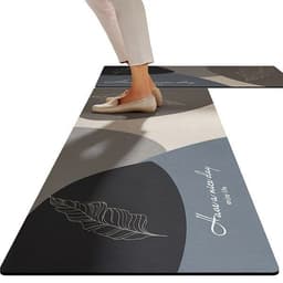 Set 2 Alfombra Cocina Elegante Entrada Piso Antideslizante - 120x40 Diseno 2