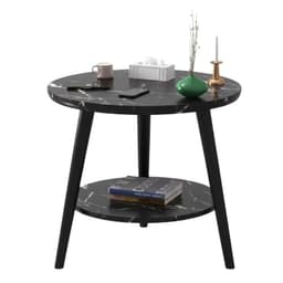 Mesa De Centro Con Diseno Nordico 60x60x52cm Negro