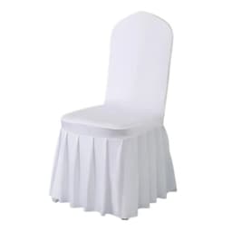 Pack 4 Funda Plisada Sillas Eventos Hoteles Fiestas Bodas Blanco