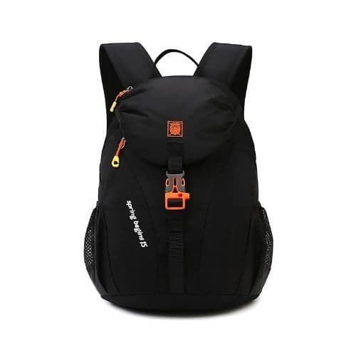 Mochila Bolso 15 Litros Escolar Senderismo Aire Libre Negro 0