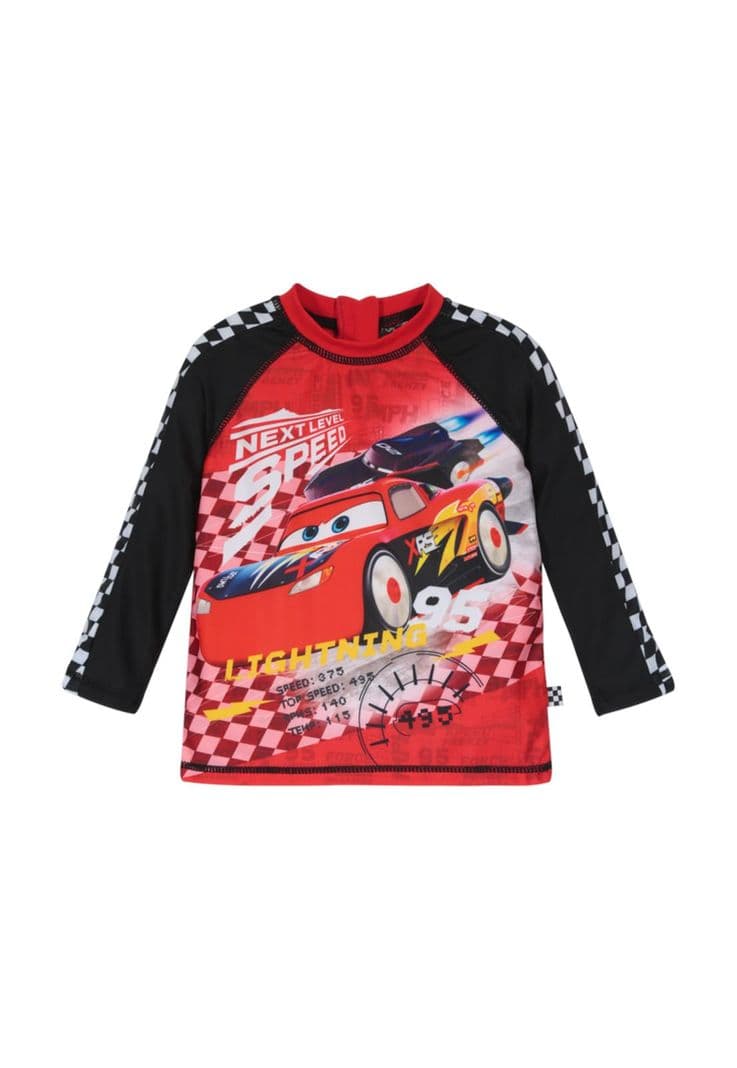 Polera Bebe Nino UV 50 Manga Larga Disney Cars Rojo 18 A 24 Meses