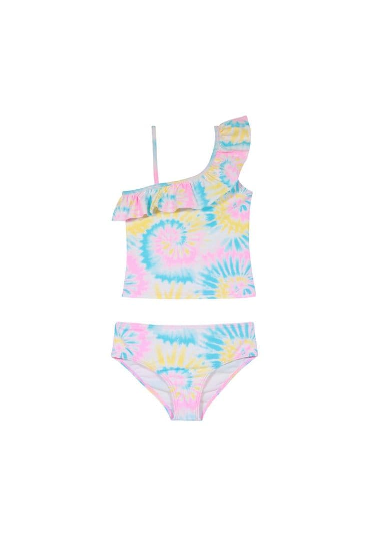 Traje de Bano Tankini UV30+ para Nina Rosado 12