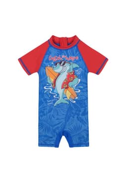 Traje de Bano Bebe Body UV50+ Manga Corta H2O Wear Rojo 9 A 12 Meses
