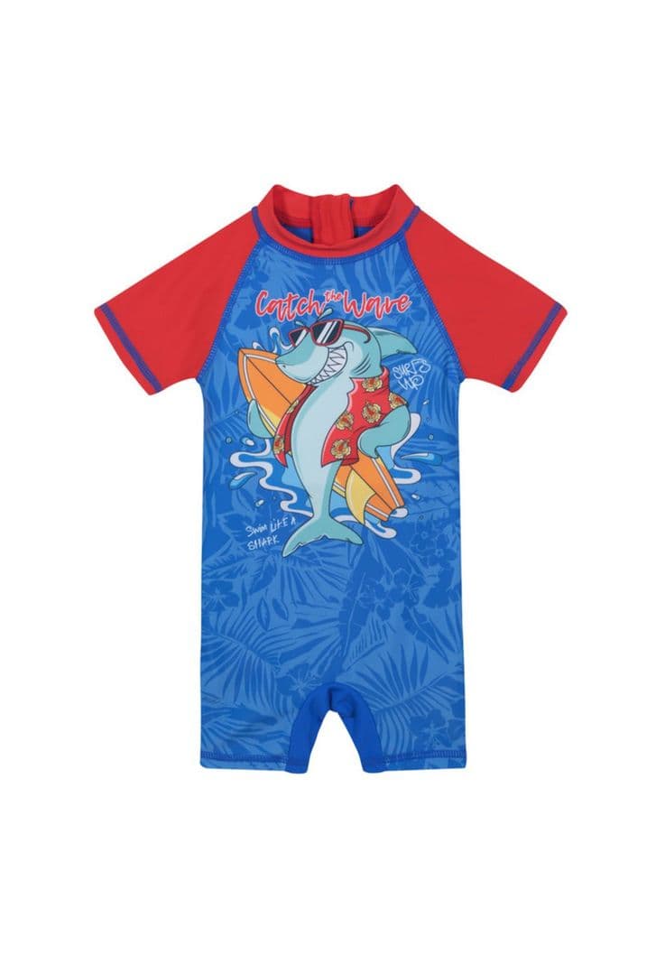 Traje de Bano Bebe Body UV50+ Manga Corta H2O Wear Rojo 9 A 12 Meses