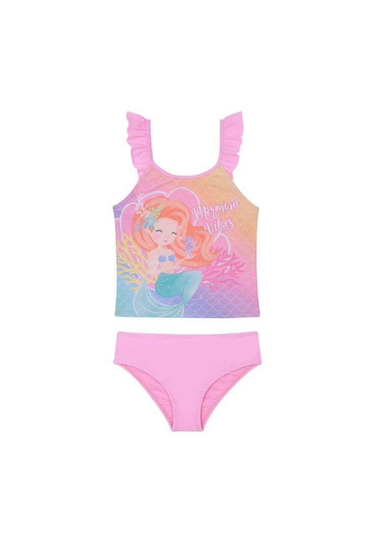 Traje de Bano Nina Tankini UV30 + H2O Wear Rosado 4