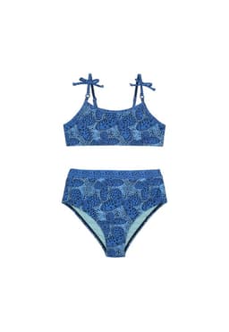 Traje de Bano Nina Teens Bikini UV50 Bretel H2O Wear Azul 12