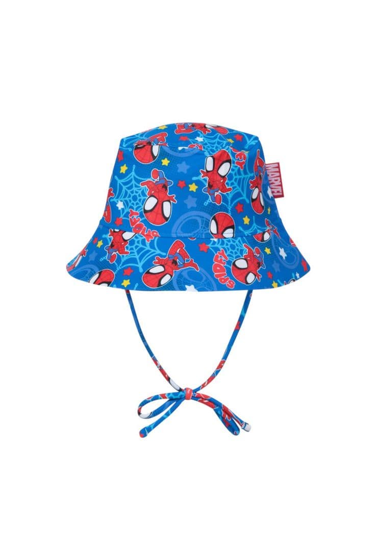 Gorro Bebe Nino UV 50 Disney Spidey Azul 12 A 18 Meses