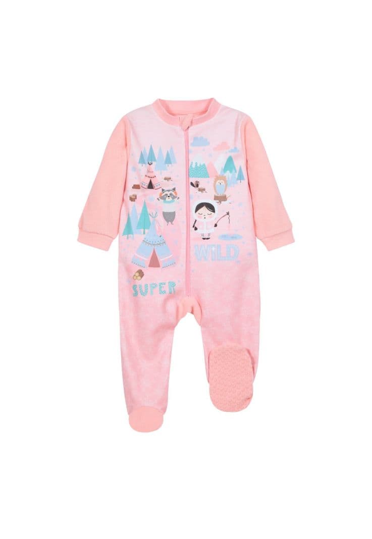 Pijama Bebe Polar Sustentable Wild Rosa H2O Wear Rosado 9 A 12 Meses