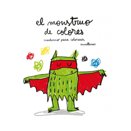 El monstruo de colores para colorear Blanco