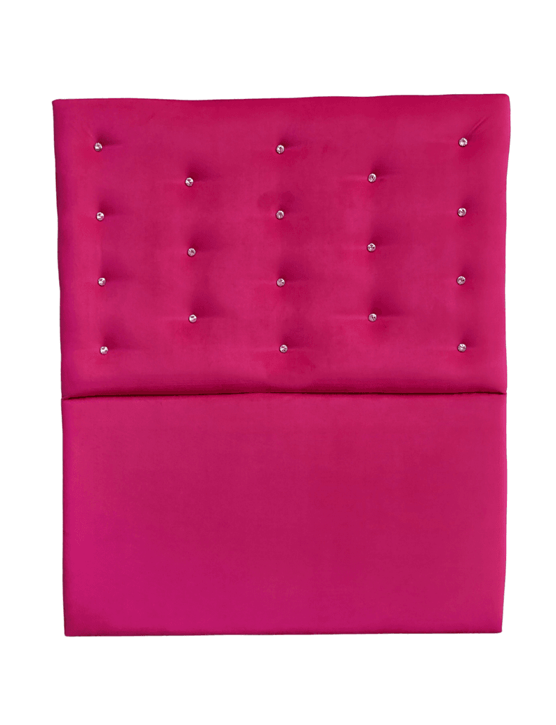 Respaldo 1 Plaza Boton Fucsia Diamante a piso