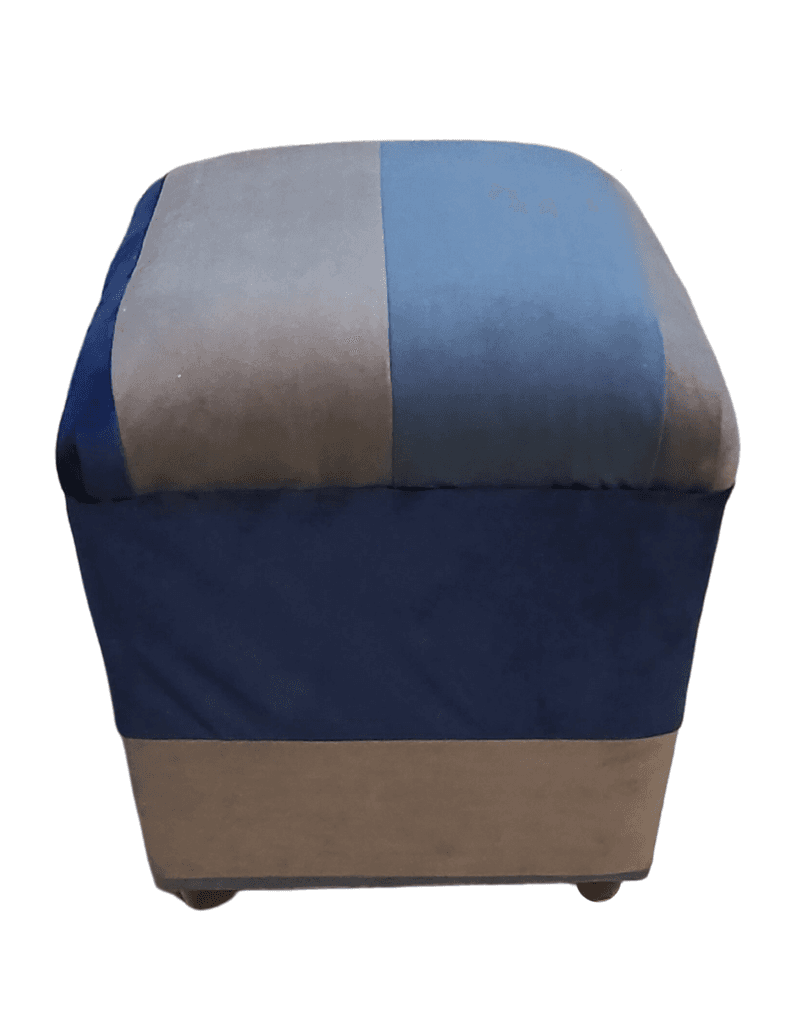 Pouf Bicolor Felpa 35x35x42 Muebles Rimar