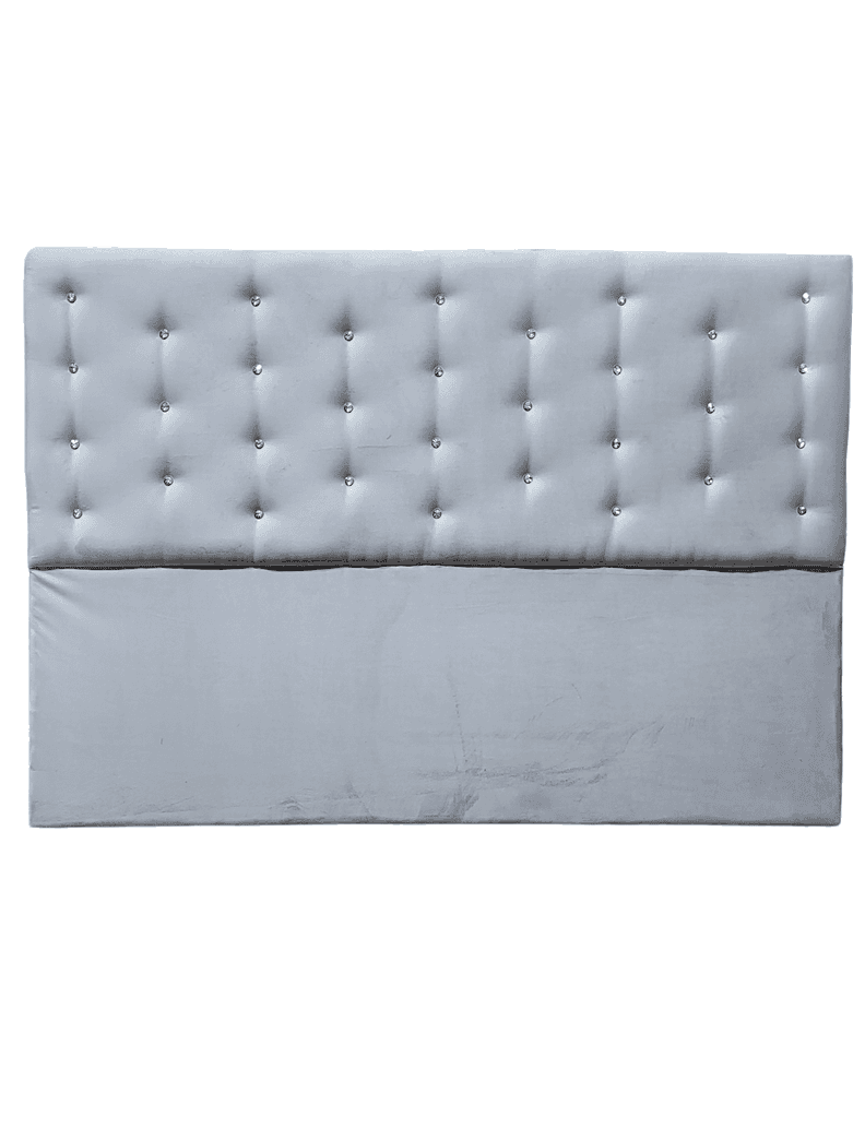 RESPALDO A PISO KING GRIS PERLA DIAMANTE FELPA RIMAR