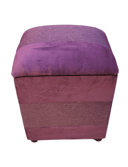 Pouf Baul Morado Bicolor Felpa 40x33x50 Rimar 0