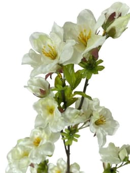 Rama Artificial Cerezo Blanca 90cm Artificial | Estilo Natural para Interiores y Vitrinas Blanco