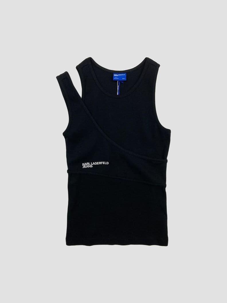 Polera sin mangas KARL LAGERFELD - Talla S (VOP01080178) Negro