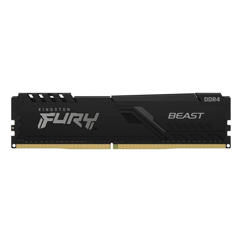 Memoria Ram DDR4 8GB 3200MHz Kingston FURY Beast DIMM, Unbuffered, CL16, 1.35V Negro