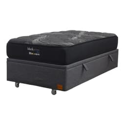 Cama Baul 1 5 Plaza Colchon Black Prime Modelo Uno Rueda Pyton Gris