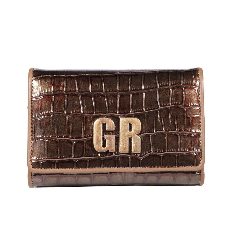 Billetera Mujer Rafaella 1136 Gino Rodinis Dorado Metalico