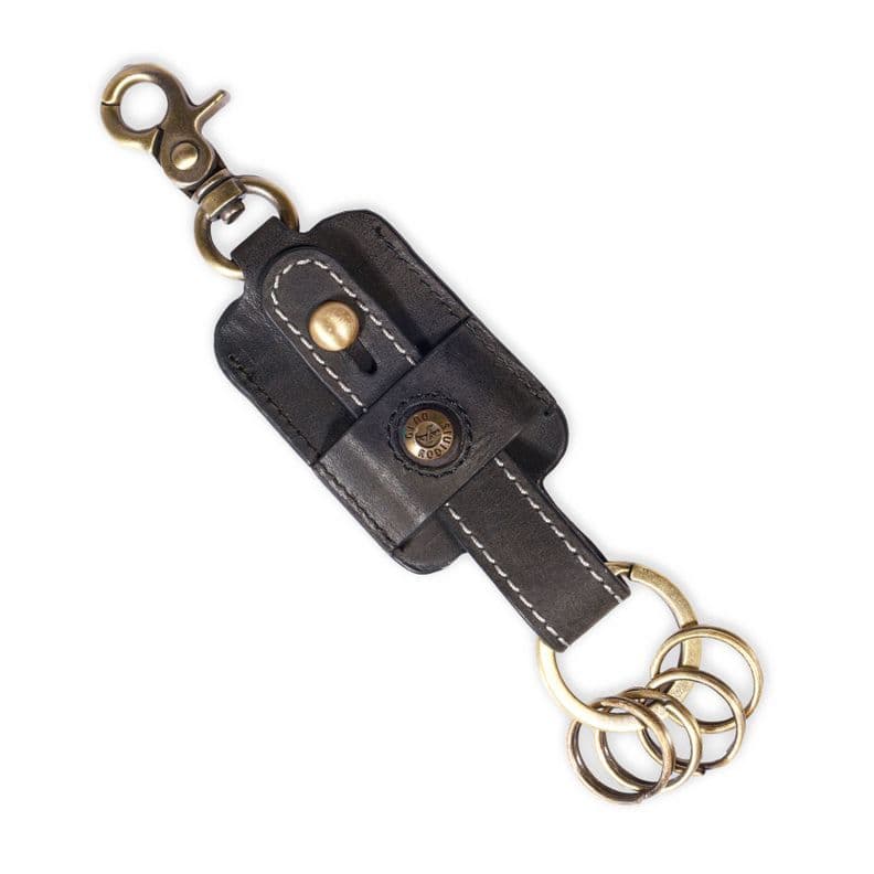 LLAVERO CUERO HOMBRE GINO RODINIS LL115 NEGRO