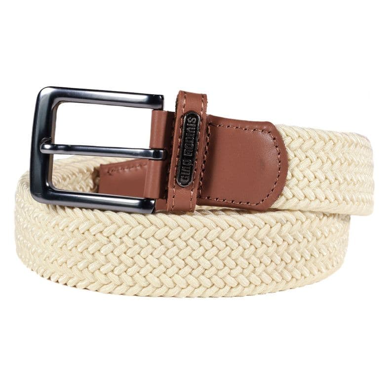 CINTURON ELASTICADO GINO RODINIS HOMBRE 2514 CRUDO S-M Beige Natural