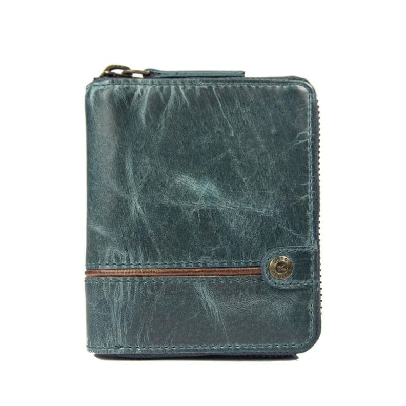 Billetera Gino Rodinis Texas 1.160 Turquesa/Marron