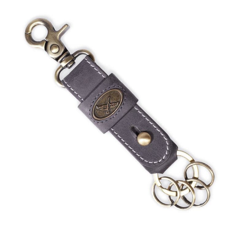 LLAVERO CUERO HOMBRE GINO RODINIS LL113 GRIS
